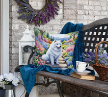 Load image into Gallery viewer, Samoyed Spring Path Throw Pillow