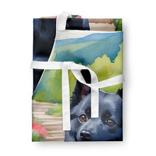 Load image into Gallery viewer, Schipperke Spring Path Apron – Artist-Designed Kitchen, BBQ &amp; Craft Apron