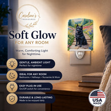 Load image into Gallery viewer, Schipperke Spring Path Ceramic Night Light Compact, UL-Certified, Ideal for Bedroom, Bathroom, Nursery, Hallway, Kitchen, 6x4x3, Multicolor