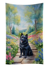 Load image into Gallery viewer, Schipperke Spring Path Kitchen Towel