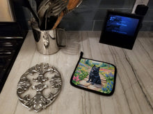 Load image into Gallery viewer, Schipperke Spring Path Pot Holders - Set of 2 Decorative Kitchen Helpers | Made in the USA