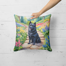 Load image into Gallery viewer, Schipperke Spring Path Throw Pillow