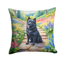 Load image into Gallery viewer, Schipperke Spring Path Throw Pillow
