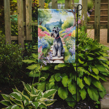 Load image into Gallery viewer, Schnauzer Spring Path Garden Flag  – Dog-Themed Floral Outdoor Decor