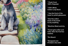 Load image into Gallery viewer, Schnauzer Spring Path Kitchen Towel