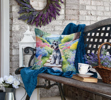 Load image into Gallery viewer, Schnauzer Spring Path Throw Pillow