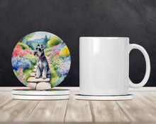 Load image into Gallery viewer, Schnauzer Spring Path Large Sandstone Coasters Pack of 4