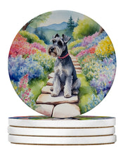 Load image into Gallery viewer, Schnauzer Spring Path Large Sandstone Coasters Pack of 4