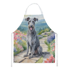 Load image into Gallery viewer, Scottish Deerhound Spring Path Apron – Artist-Designed Kitchen, BBQ &amp; Craft Apron