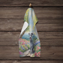 Load image into Gallery viewer, Scottish Deerhound Spring Path Kitchen Towel