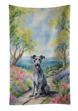 Load image into Gallery viewer, Scottish Deerhound Spring Path Kitchen Towel