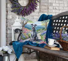 Load image into Gallery viewer, Scottish Deerhound Spring Path Throw Pillow