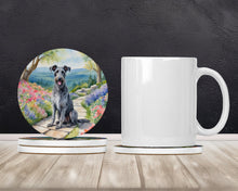 Load image into Gallery viewer, Scottish Deerhound Spring Path Large Sandstone Coasters Pack of 4
