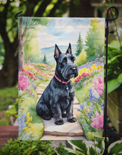 Load image into Gallery viewer, Scottish Terrier Spring Path Garden Flag  – Dog-Themed Floral Outdoor Decor