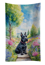 Load image into Gallery viewer, Scottish Terrier Spring Path Kitchen Towel
