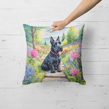 Load image into Gallery viewer, Scottish Terrier Spring Path Throw Pillow