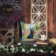 Load image into Gallery viewer, Scottish Terrier Spring Path Throw Pillow