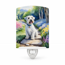 Load image into Gallery viewer, Sealyham Terrier Spring Path Ceramic Night Light Compact, UL-Certified, Ideal for Bedroom, Bathroom, Nursery, Hallway, Kitchen, 6x4x3, Multicolor