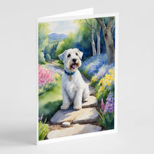 Load image into Gallery viewer, Sealyham Terrier Spring Path Greeting Cards - Blank Note Cards – 8-Pack of Artist-Designed Cards with Envelopes