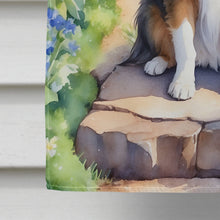 Load image into Gallery viewer, Sheltie Spring Path House Flag