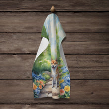 Load image into Gallery viewer, Shiba Inu Spring Path Kitchen Towel