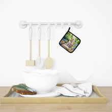 Load image into Gallery viewer, Shiba Inu Spring Path Pot Holders - Set of 2 Decorative Kitchen Helpers | Made in the USA