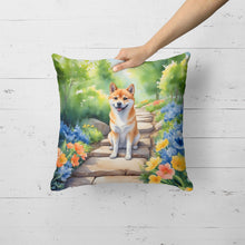 Load image into Gallery viewer, Shiba Inu Spring Path Throw Pillow