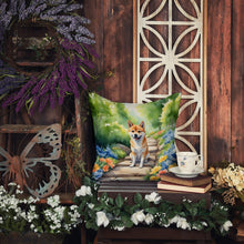 Load image into Gallery viewer, Shiba Inu Spring Path Throw Pillow