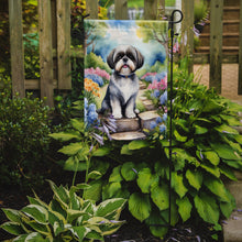 Load image into Gallery viewer, Shih Tzu Spring Path Garden Flag  – Dog-Themed Floral Outdoor Decor