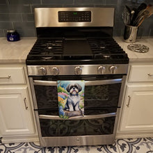 Load image into Gallery viewer, Shih Tzu Spring Path Kitchen Towel