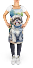 Load image into Gallery viewer, Shih Tzu Spring Path Apron – Artist-Designed Kitchen, BBQ &amp; Craft Apron