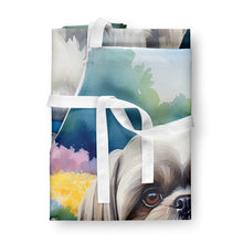 Load image into Gallery viewer, Shih Tzu Spring Path Apron – Artist-Designed Kitchen, BBQ &amp; Craft Apron