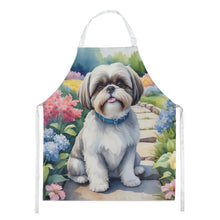 Load image into Gallery viewer, Shih Tzu Spring Path Apron – Artist-Designed Kitchen, BBQ &amp; Craft Apron