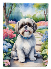 Load image into Gallery viewer, Shih Tzu Spring Path House Flag