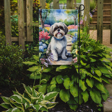 Load image into Gallery viewer, Shih Tzu Spring Path Garden Flag  – Dog-Themed Floral Outdoor Decor