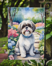 Load image into Gallery viewer, Shih Tzu Spring Path Garden Flag  – Dog-Themed Floral Outdoor Decor