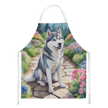 Load image into Gallery viewer, Siberian Husky Spring Path Apron – Artist-Designed Kitchen, BBQ &amp; Craft Apron