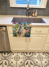 Load image into Gallery viewer, Siberian Husky Spring Path Kitchen Towel