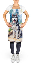 Load image into Gallery viewer, Siberian Husky Spring Path Apron – Artist-Designed Kitchen, BBQ &amp; Craft Apron