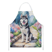 Load image into Gallery viewer, Siberian Husky Spring Path Apron – Artist-Designed Kitchen, BBQ &amp; Craft Apron
