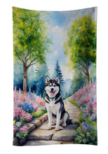 Load image into Gallery viewer, Siberian Husky Spring Path Kitchen Towel