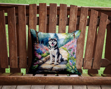 Load image into Gallery viewer, Siberian Husky Spring Path Throw Pillow