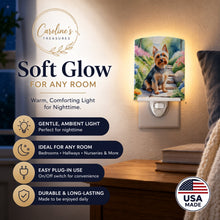 Load image into Gallery viewer, Silky Terrier Spring Path Ceramic Night Light Compact, UL-Certified, Ideal for Bedroom, Bathroom, Nursery, Hallway, Kitchen, 6x4x3, Multicolor