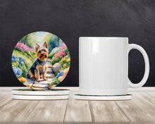 Load image into Gallery viewer, Silky Terrier Spring Path Large Sandstone Coasters Pack of 4