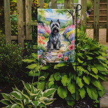Load image into Gallery viewer, Skye Terrier Spring Path Garden Flag  – Dog-Themed Floral Outdoor Decor