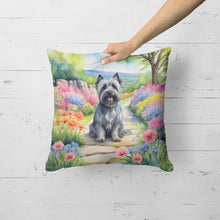 Load image into Gallery viewer, Skye Terrier Spring Path Throw Pillow