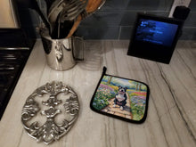 Load image into Gallery viewer, Staffordshire Bull Terrier Spring Path Pot Holders - Set of 2 Decorative Kitchen Helpers | Made in the USA