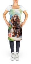 Load image into Gallery viewer, Sussex Spaniel Spring Path Apron – Artist-Designed Kitchen, BBQ &amp; Craft Apron