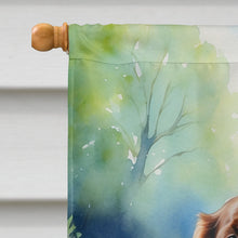 Load image into Gallery viewer, Sussex Spaniel Spring Path House Flag