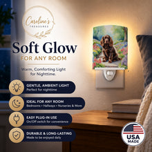 Load image into Gallery viewer, Sussex Spaniel Spring Path Ceramic Night Light Compact, UL-Certified, Ideal for Bedroom, Bathroom, Nursery, Hallway, Kitchen, 6x4x3, Multicolor